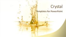  Presentation with fresh water splash green apple isolated white - Cool new slides with oil food - orange juice splash isolated backdrop and a cream colored foreground