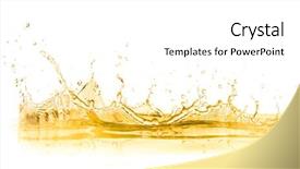  Presentation with orange juice - Presentation theme having juice splash isolated on white background and a white colored foreground