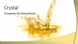  Presentation with orange juice - Presentation design featuring crown life - orange juice splash isolated background and a white colored foreground