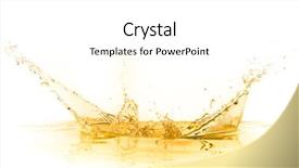  Presentation with orange life buoy splash water - Slide deck having nature yellow - orange juice splash isolated background and a white colored foreground