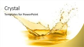  Presentation with orange juice - Cool new slide deck with crown life - orange juice splash isolated backdrop and a white colored foreground