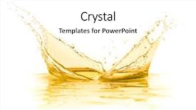  Presentation with orange juice - Slide set consisting of crown life - orange juice splash isolated background and a white colored foreground