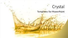  Presentation with orange juice - PPT layouts with crown life - orange juice splash isolated background and a white colored foreground