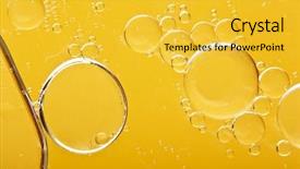  Presentation with oil drops - Beautiful slide set featuring oil drops background with big backdrop and a yellow colored foreground