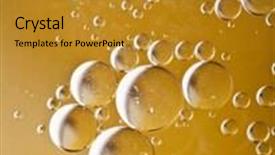  Presentation with oil drops - Cool new presentation theme with oil drops background with big and small drops backdrop and a gold colored foreground