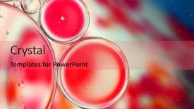  Presentation with abstract water drops - Slides with oil drops on a water background and a  colored foreground