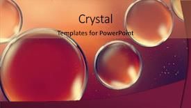  Presentation with abstract water drops - PPT theme having oil drops on a water background and a  colored foreground