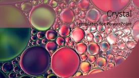  Presentation with abstract water drops - PPT layouts having oil drops on water surface background and a coral colored foreground