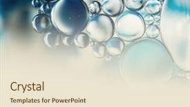  Presentation with oil drops - Slide set having oil drops on water background and a lemonade colored foreground