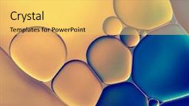  Presentation with oil drops - PPT theme consisting of oil drops on water background and a yellow colored foreground