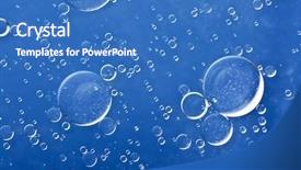  Presentation with drop - PPT theme consisting of oil drops background and a teal colored foreground