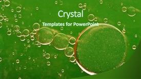  Presentation with oil drops - Beautiful PPT theme featuring oil drops backdrop and a forest green colored foreground