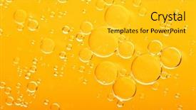  Presentation with oil drops - Cool new slides with oil drops backdrop and a yellow colored foreground