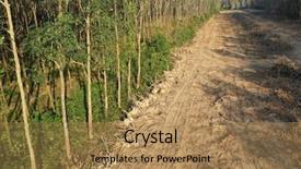  Presentation with deforestation - Colorful slides enhanced with oil earth - deforestation logging environmental problem backdrop and a coral colored foreground