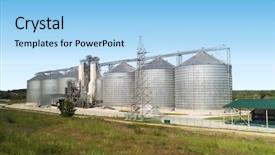  Presentation with industrial ecology - PPT theme enhanced with background ecology concept copy space background and a light blue colored foreground