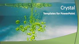  Presentation with oil - Colorful slides enhanced with oil entering a water backdrop and a teal colored foreground