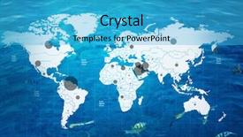  Presentation with oil extraction - Presentation consisting of oil extraction areas on water background and a cyan colored foreground