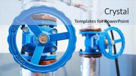  Presentation with hvac - PPT theme having oil faucet - hvac concept valve in boiler background and a light blue colored foreground