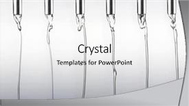  Presentation with genetic code sequence of dna - Slides featuring oil faucet - sequence of the liquid jets background and a white colored foreground