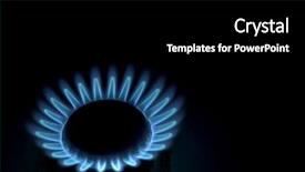 Presentation with oil gas - Audience pleasing PPT layouts consisting of oil fire - flames of gas stove backdrop and a  colored foreground