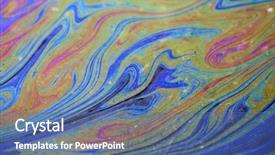  Presentation with fuel oil - Colorful theme enhanced with oil fuel spilling water pollution backdrop and a ocean colored foreground