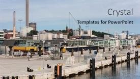  Presentation with oil tanks - Slide deck enhanced with oil-fuel-tanks-and-containers background and a light blue colored foreground