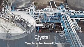  Presentation with energy gas - Presentation consisting of oil gas - blue energy background and a gray colored foreground