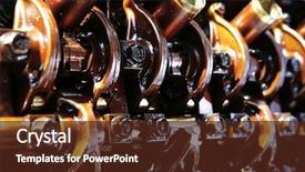  Presentation with car engine - Theme with oil gas - car engine inside view isolated background and a tawny brown colored foreground