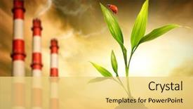  Presentation with danger - Presentation theme enhanced with oil gas - ecology in danger background and a yellow colored foreground