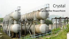  Presentation with scene - Presentation with oil gas - industrial scene background and a white colored foreground