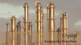  Presentation with oil industry - PPT theme with aconcagua national parc andes mountains argentina south america background and a tawny brown colored foreground