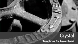  Presentation with oil gas water - Beautiful presentation featuring oil gas - old water valve fragment backdrop and a dark gray colored foreground