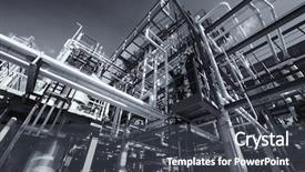  Presentation with fuel oil - Presentation design enhanced with oil gas and fuel pipelines background and a dark gray colored foreground