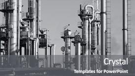  Presentation with oil industry - Slide deck consisting of oil gas and industry duplex background and a gray colored foreground
