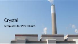  Presentation with textile factory sewing industrial - Amazing PPT layouts having oil gas contamination - industrial factory chimney and smoke backdrop and a light blue colored foreground