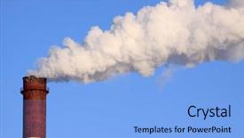  Presentation with oil pollution - Audience pleasing presentation theme consisting of oil gas contamination - power plant pollution on blue backdrop and a light blue colored foreground