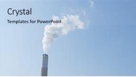  Presentation with pink and blue acrylic smoke - Presentation having oil gas contamination - smoke from chimney with blue background and a light blue colored foreground