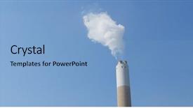  Presentation with sky blue - Colorful slides enhanced with oil gas contamination - smoke from chimney with blue backdrop and a light blue colored foreground