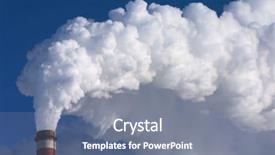  Presentation with pipes - Beautiful PPT theme featuring oil gas contamination - smoking pipes of factory contaminating backdrop and a seafoam green colored foreground