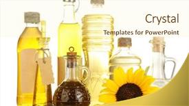  Presentation with oil seeds - Cool new presentation with matiere organique et carburant - oil in bottles sunflower backdrop and a cream colored foreground
