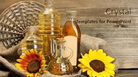  Presentation with oil seeds - Slide deck having boiled peanuts isolate on white background background and a soft green colored foreground