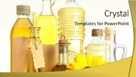  Presentation with cooking oil - Cool new presentation theme with oil in jars and sunflower backdrop and a blonde colored foreground
