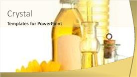  Presentation with sunflower sunflower sunflower sunflower sunflower - Audience pleasing PPT theme consisting of oil in jars and sunflower isolated on white backdrop and a blonde colored foreground