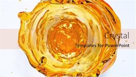  Presentation with splashing - PPT theme enhanced with oil-in-whirl-shape-splashing background and a gold colored foreground