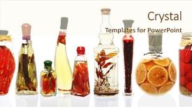  Presentation with preserved - PPT theme with oil infusions and preserved fruit background and a cream colored foreground