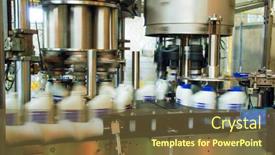  Presentation with lubricant - Amazing presentation design having oil-is-dispensed-into-quart backdrop and a tawny brown colored foreground