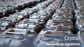  Presentation with lubricant - PPT theme enhanced with oil-is-dispensed background and a ocean colored foreground