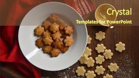 Presentation with diwali festival - Presentation theme featuring oil lamps - homemade traditional cookies made background and a tawny brown colored foreground