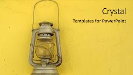  Presentation with lantern - Beautiful slide set featuring oil lamps - old lantern vintage hanging backdrop and a yellow colored foreground