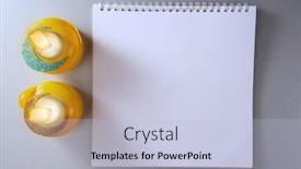  Presentation with oil lamp - Colorful PPT theme enhanced with oil-lamp-or-pelita backdrop and a light blue colored foreground